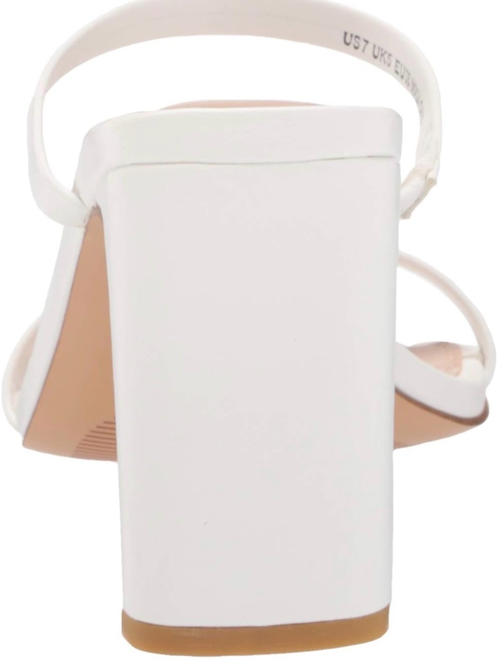 White Double-Strap Block Heel Mule - Picture 3 of 9